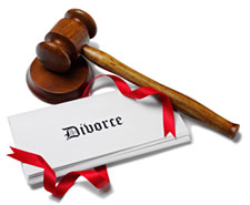 Photo of divorce papers