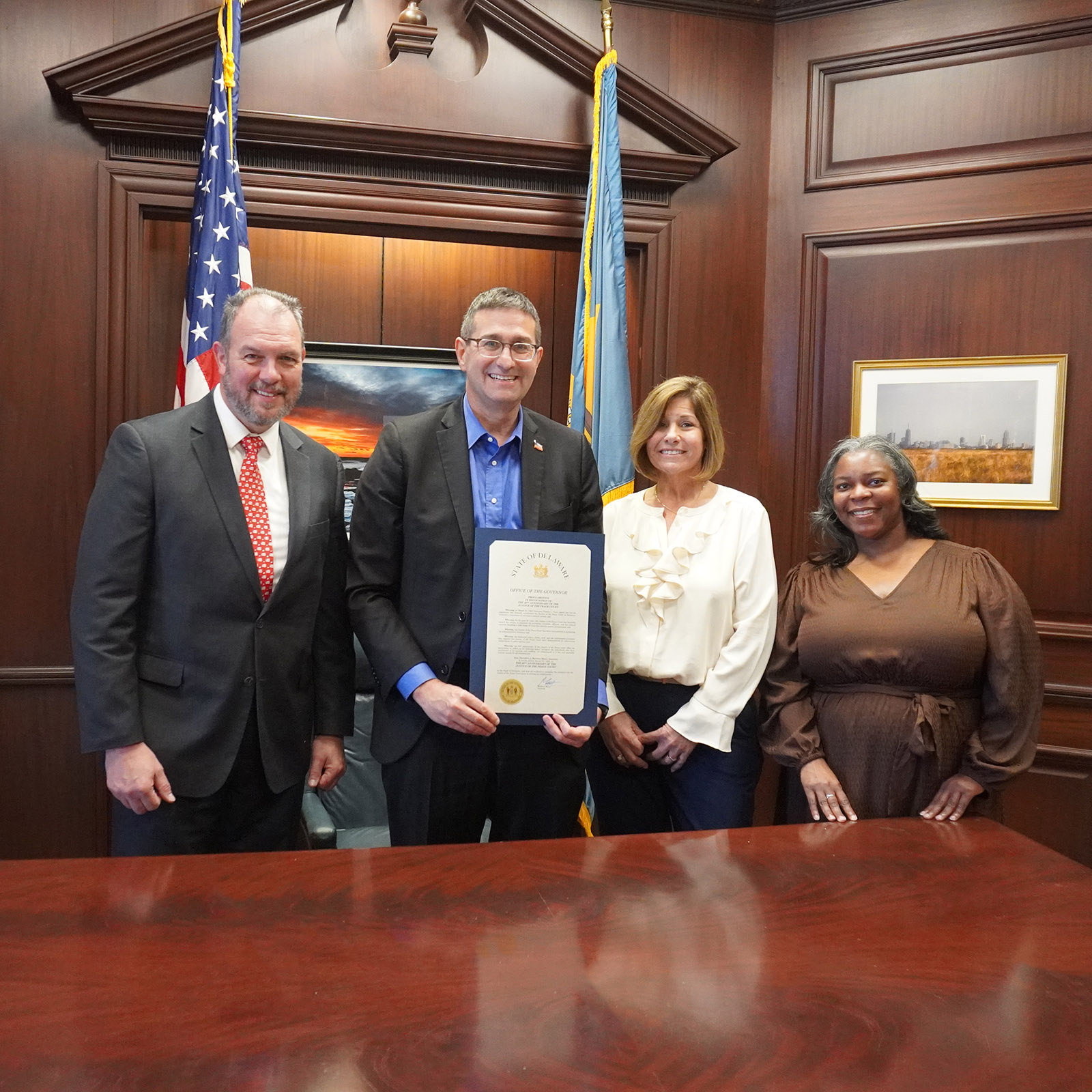 Governor Meyer Recognizes 60th Anniversary of the Justice of the Peace Court Joining the Delaware Judiciary